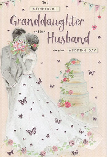 Picture of GRANDDAUGHTER & HUSBAND WEDDING CARD